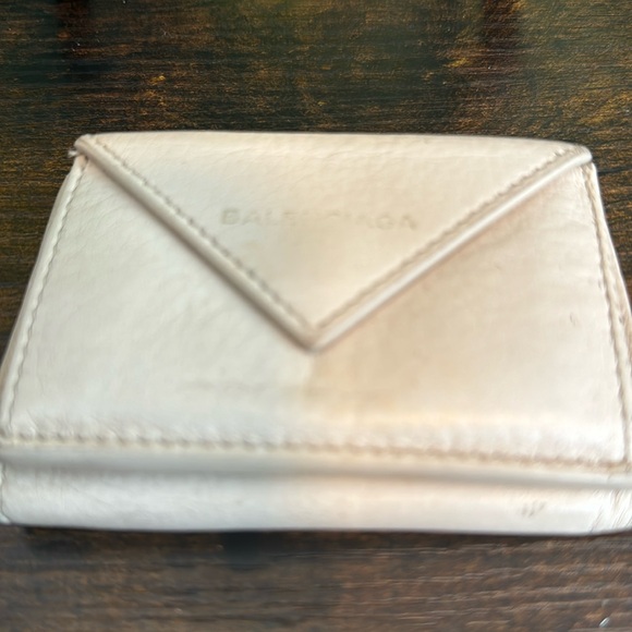 Vintage Balenciaga White Leather Envelope Card Holder Wallet - Picture 7 of 7